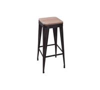 - Tabouret de bar en métal Joris - H. 80 cm - Noir - Joris