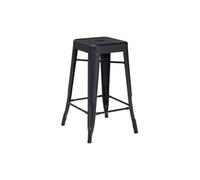 Tabouret de bar en métal noir mat - Hauteur 76cm
