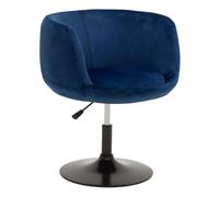 Tabouret de bar en velours bleu nolan