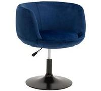 Tabouret de bar en velours bleu nolan