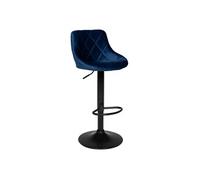 Happy Garden Tabouret de bar ROBIN en velours bleu