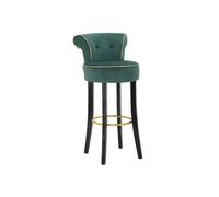 Mauro Ferretti Tabouret de bar Luxy en velours avec dossier 96 cm Vert