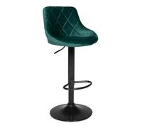 Tabouret de bar en velours vert robin
