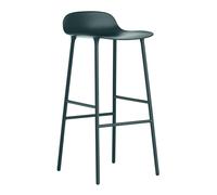 Normann Copenhagen Tabouret de bar Form haut green. pieds en acier laqué vert