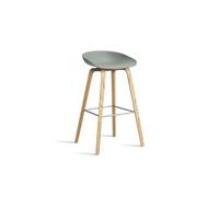 Tabouret de Bar HAY AAS32 H75 Chêne/Acier inoxydable/Vert Automne