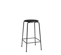 Tabouret de Bar High Dot H65 Noir/ Cuir Noir