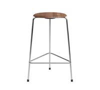 Tabouret de bar High Dot™ placage 3 pieds chromed base