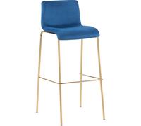 Tabouret de bar - High Stool - Chaise en velours, structure dorée, grand confort d'assise
