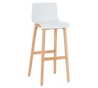 Tabouret De Bar -BETTANT Naturel Sur 4 Pieds(Blanc)