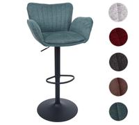 Mendler Tabouret de Bar HWC-M67 Vert, Pied Noir