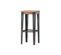 Tabouret de bar industriel acier et bois manguier massif H75 cm MADISON