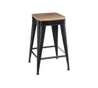 - Tabouret de bar Joris - H. 60 cm - Noir