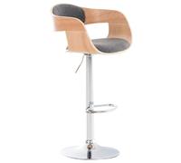 CLP Tabouret de bar Kingston Tissu , Nature / Gris clair