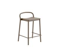 Tabouret de Bar Linear en Acier 65 cm Taupe