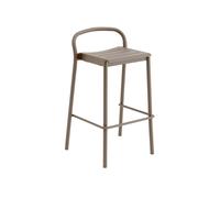 Tabouret de Bar Linear en Acier 75 cm Taupe