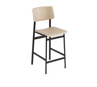Muuto Tabouret de bar Loft oak. bas. structure en acier noir