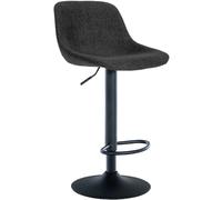 Tabouret de bar Loft en tissu - Noir