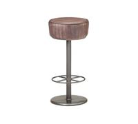 Tabouret de bar Marron Cuir véritable