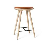 Tabouret de Bar Mater, Chêne Mat /cuir Noyer , 69 cm