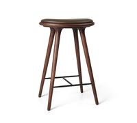 Tabouret de Bar Mater, Hêtre Brun /cuir Marron Foncé, 69 cm