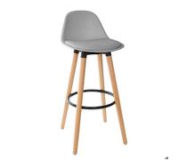 Chaise de bar ""Maxon"" gris - Atmosphera createur d'interieur