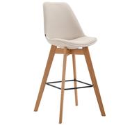 CLP Tabouret de Metz tissu blanc , Crème/Nature Crème G