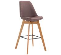 CLP Tabouret de Metz tissu blanc , Marron/Nature Marron G