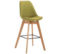 CLP Tabouret de Metz tissu blanc , Vert/Nature Vert G