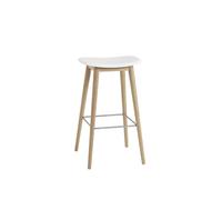 Tabouret de Bar Muuto Fiber m. Base en Bois Blanc/ Chêne H76 cm