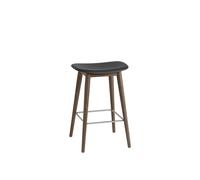Tabouret de Bar Muuto Fibre m. Base Bois Noir/ Brun Foncé H66 cm