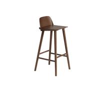 Muuto Chaise de bar Nerd 75 cm Brun foncé tacheté