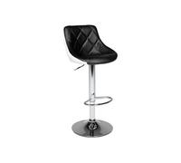 Tabouret de bar noir et blanc JASPER