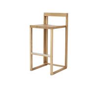 Kristina Dam Studio Tabouret de bar Outline 75 cm Chêne laqué chaud-acier brossé