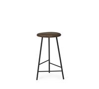 Tabouret de Bar Pebble H65 Chêne Fumé/ Noir