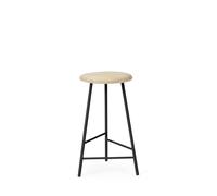 Tabouret de Bar Pebble H65 Frêne/ Noir