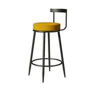 Tabouret de Bar pivotant rembourré avec Dossier, Hauteur 65 cm, élégant pour la Maison, Le comptoir ou Un café, Durable et Confortable, Disponible en 4 Couleurs.