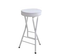 Tabouret de bar pliable blanc sans dossier, 63,5 cm, chaise de cuisine portable pour loisirs d'intérieur, design économiseur d'espace pour la maison et le bureau, marque prospère