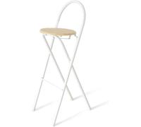 Tabouret De Bar Pliant Rond 30 Po 28 Po 26 Po, Chaise Haute De Cuisine Pliante pour Pub, Petit-déjeuner, Comptoir De Bistro, Chaise Pliable à Siège Rigide, Cadre en M, Natural, 30in/75cm