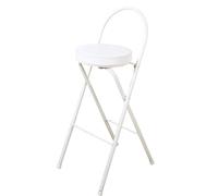 Tabouret de bar portable pliable réglable en hauteur avec dossier et repose-pieds, siège rembourré pour cuisine, jardin extérieur
