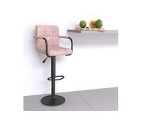 Tabouret de Bar Siège de Pub Fauteuil Pivotant de Bar Tabouret de Comptoir Siège de Bistrot Chaise de Pub Maison Intérieur Rose Velours 334653