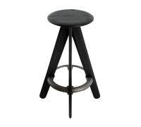 Tabouret de bar Slab foot plate black cast iron H 25cm