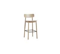 Tabouret de Bar Soma Chêne Laqué Pigmenté Blanc