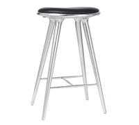 Tabouret de bar structure aluminium H 74cm aluminium base