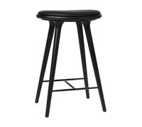 Tabouret de bar structure chêne H 69cm black stained oak base