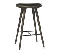 Tabouret de bar structure hêtre H 74cm sirka grey beech base