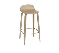 Tabouret de Bar Visu m. Base en Bois Chêne H88.5