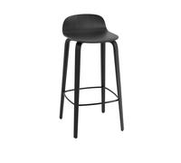 Tabouret de Bar Visu m. Base en Bois Noir H88.5