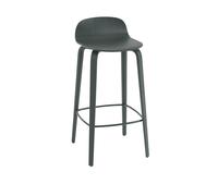 Tabouret de Bar Visu m. Base en Bois Vert Foncé H88.5