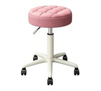 Tabouret de Bureau a roulettes Ergonomique Reglable en Hauteur 47-64 cm | Multifonctionnel Tabouret a Roulettes Professionnel pour Coiffeuse, Tabouret Assis Debout, pour Entrepôts et Magasin(Natural)