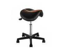 Tabouret de Bureau Charge 181 kg Tabouret à Roulettes Rotation à 360° Hauteur Réglable 51-71 cm Tabouret de Selle Ergonomique
